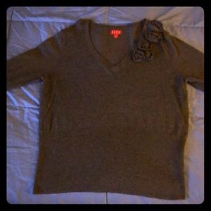 Charcoal Grey Flower Sweater